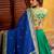 green zari weaving silk lehenga set choli with dupatta