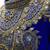 Royal blue fancy beading work farasha kaftan