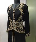 Black gold work fancy jacket kaftan