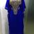 Royal blue fancy beading work farasha kaftan