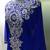 Royal blue heavy crystal stone work farasha kaftan