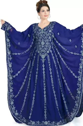 Purple long sleeves arabian kaftan