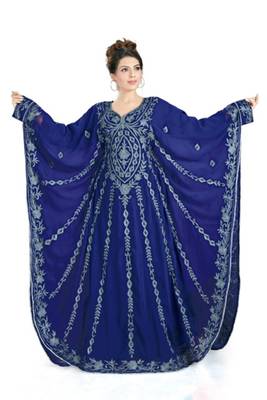 Purple long sleeves arabian kaftan 2
