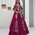 Wine Vichitra Silk Thread Work readymade anarkali style Lehenga Set
