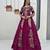 Wine Vichitra Silk Thread Work readymade anarkali style Lehenga Set