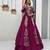 Wine Vichitra Silk Thread Work readymade anarkali style Lehenga Set