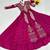 Wine Vichitra Silk Thread Work readymade anarkali style Lehenga Set