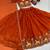 Rust Orange shimmer moss fabric Embroidered readymade Lehenga Choli Set with Dupatta