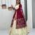 Rani Pink embroidered ready to wear lehenga set with shrug and blouse