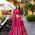 Rani Pink Chinon Silk Zari Work Lehenga Choli set with blouse and dupatta