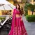 Rani Pink Chinon Silk Zari Work Lehenga Choli set with blouse and dupatta