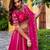 Rani Pink Chinon Silk Zari Work Lehenga Choli set with blouse and dupatta