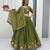 Olive green shimmer moss fabric Embroidered readymade Lehenga Choli Set with Dupatta