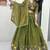 Olive green shimmer moss fabric Embroidered readymade Lehenga Choli Set with Dupatta
