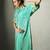 Green printed crepe kurta set