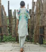 Grey printed crepe co ord set