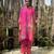 Pink printed chiffon kurta set