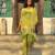 Yellow printed crepe kurta set