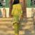 Yellow printed crepe kurta set