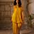 Yellow printed chiffon co ord set
