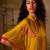 Yellow printed chiffon co ord set
