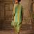 Mint Green printed chiffon kurta set
