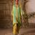 Mint Green printed chiffon kurta set