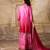 Pink embroidered satin sharara set