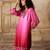Pink embroidered satin sharara set