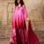 Pink embroidered satin sharara set