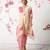 Pink embroidered crepe kurta set