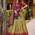 yellow digital printed silk lehenga set choli with dupatta