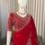 Red Designer Saree With Beds Embroidery Work In Trending Fendi Silk