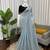 Grey Designer Saree With Beds Embroidery Work In Trending Fendi Silk