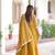 Mustard Sequins & zari Embroidered Gown & Dupatta