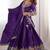 PURPLE EMBROIDERY SILK BLEND LEHENGA SET CHOLI WITH DUPATTA