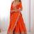 ORANGE EMBROIDERY SILK BLEND LEHENGA SET CHOLI WITH DUPATTA