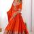 ORANGE EMBROIDERY SILK BLEND LEHENGA SET CHOLI WITH DUPATTA