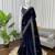 Blue Designer Saree in Elegance Velvet with Thread With Sequence work