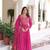Rani Pink Georgette Embroidered Gown Set