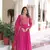 Rani Pink Georgette Embroidered Gown Set