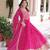 Rani Pink Georgette Embroidered Gown Set