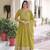 Green Georgette Embroidered Gown & Dupatta