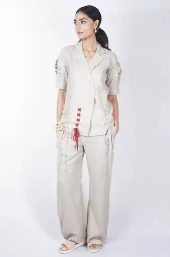 Beige linen co ord set