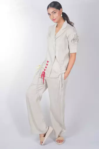 Beige linen co ord set