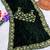 Green Designer Saree In Elegance Velvet With Sequence Work