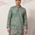 PISTA GREEN VISCOSE SILK THREAD & SEQUINS EMBROIDERED WORK WEDDING FESTIVAL MARRIAGE PARTY WEAR STRAIGHT MENS KURTA