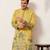 YELLOW VISCOSE SILK THREAD & SEQUINS EMBROIDERED WORK WEDDING FESTIVAL MARRIAGE PARTY WEAR STRAIGHT MENS KURTA