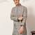 GREY VISCOSE SILK THREAD & SEQUINS EMBROIDERED WORK WEDDING FESTIVAL MARRIAGE PARTY WEAR STRAIGHT MENS KURTA