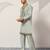 Pista green viscose silk thread & sequins embroidered work wedding festival  party wear straight mens kurta with pant